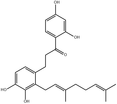 3,4,2',4'-tetrahydroxy-2-geranyldihydrochalcone 结构式