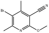 5-溴-2-甲氧基-4,6-二甲基烟腈 结构式
