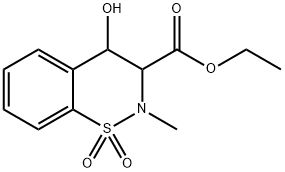 4-羟基-2-甲基-2H-1,2-苯并噻嗪-3-羧酸乙酯 1,1-二氧化物 结构式