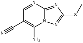 7-AMINO-6-CYANO-2-(METHYLTHIO)-1,2,4-TRIAZOLO(1,5-A)PYRIMIDINE 结构式