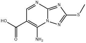 7-氨基-2-(甲基磺酰基)[1,2,4]噻唑并-[1,5-A]嘧啶-6-羧酸 结构式