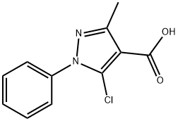 5-氯-3-甲基-1-苯基-1H-吡唑-4-羧酸 结构式