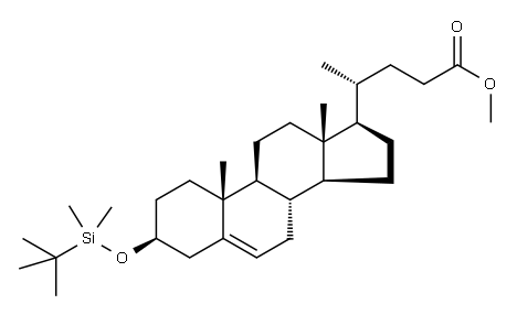 (3β)-3-(tert-ButyldiMethylsilyl)oxy-chol-5-en-24-oic Acid Methyl Ester 结构式