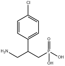 3-氨基-2-(4-氯苯基)丙基膦酸 结构式