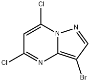 3-溴-5,7-二氯吡唑并[1,5-A]嘧啶 结构式