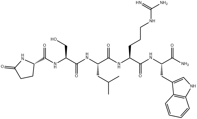 PYR -SER-LEU-ARG-TRP-NH2 结构式
