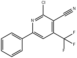 2-氯-6-苯基-4-(三氟甲基)烟腈 结构式