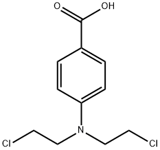 4-N-bis(2-chloroethyl)aminobenzoic acid 结构式