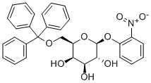 2-硝基苯基-6-O-三苯甲基-Β-D-吡喃半乳糖苷 结构式