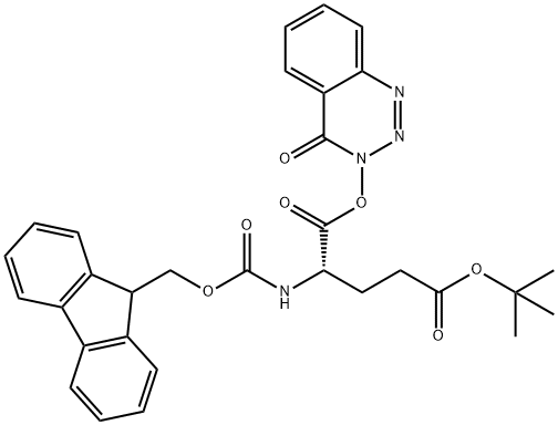 Fmoc-Glu(OBut)-ODhbt 结构式