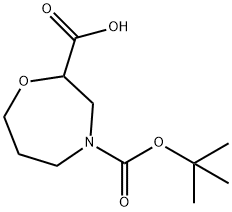 4-BOC-2-高吗啉甲酸 结构式