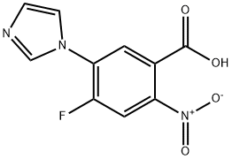 2-硝基-4-氟-5-(1-咪唑基)苯甲酸 结构式