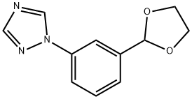 2-[3-(1,2,4-三氮唑-1-基)苯基]-1,3-二氧戊环 结构式