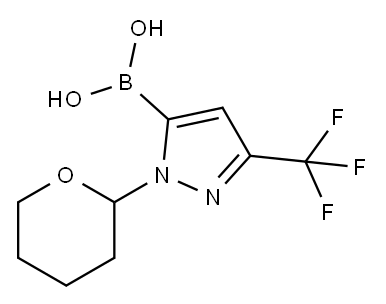 1(四氢-2H-吡喃)3-三氟甲基-1H-吡唑-5-硼酸 结构式