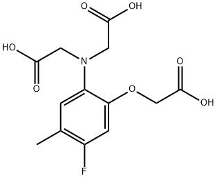 4-methyl-5-fluoro-2-aminophenol-N,N,O-triacetate 结构式
