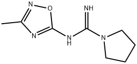 N-(3-Methyl-1,2,4-oxadiazol-5-yl)-1-pyrrolidinecarboximidamide 结构式