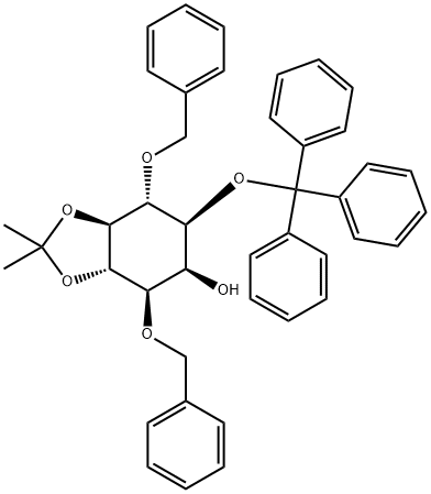 4,5-O-(1-Methylethylidene)-3,6-bis-O-(phenylMethyl)-1-O-(triphenylMethyl)-DL-Myo-inositol 结构式