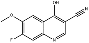 7-fluoro-4-hydroxy-6-methoxyquinoline-3-carbonitrile 结构式