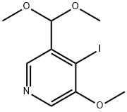 3-(二甲氧基甲基)-4-碘-5-甲氧基吡啶 结构式