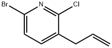 3-烯丙基-6-溴-2-氯吡啶 结构式