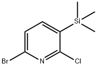 6-Bromo-2-chloro-3-(trimethylsilyl)pyridine 结构式
