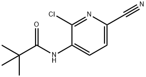 N-(2-Chloro-6-cyanopyridin-3-yl)pivalamide 结构式