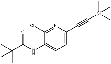 N-(2-氯-6-((三甲硅基)乙炔基)吡啶-3-基)新戊酰胺 结构式
