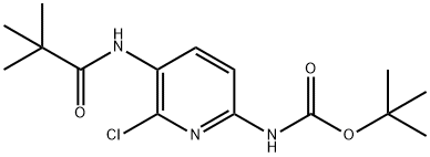 TERT-BUTYL 6-CHLORO-5-PIVALAMIDOPYRIDIN-2-YLCARBAMATE 结构式