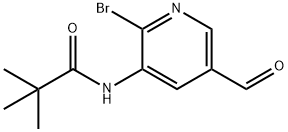 N-(2-Bromo-5-formylpyridin-3-yl)pivalamide 结构式