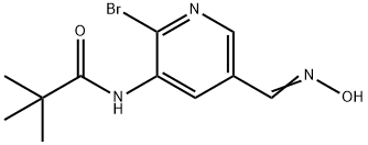 N-(2-Bromo-5-((hydroxyimino)methyl)pyridin-3-yl)-pivalamide 结构式