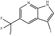 3-碘-5-(三氟甲基)-1H-吡咯并[2,3-B]-吡啶 结构式