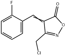 (4E)-3-(chloromethyl)-4-(2-fluorobenzylidene)isoxazol-5(4H)-one 结构式