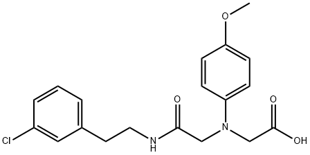[(2-{[2-(3-chlorophenyl)ethyl]amino}-2-oxoethyl)(4-methoxyphenyl)amino]acetic acid 结构式