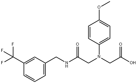 [(4-methoxyphenyl)(2-oxo-2-{[3-(trifluoromethyl)benzyl]amino}ethyl)amino]acetic acid 结构式