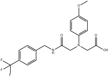 [(4-methoxyphenyl)(2-oxo-2-{[4-(trifluoromethyl)benzyl]amino}ethyl)amino]acetic acid 结构式