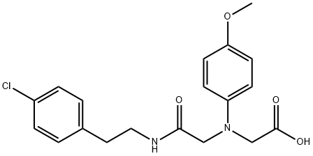 [(2-{[2-(4-chlorophenyl)ethyl]amino}-2-oxoethyl)(4-methoxyphenyl)amino]acetic acid 结构式