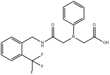 [(2-oxo-2-{[2-(trifluoromethyl)benzyl]amino}ethyl)(phenyl)amino]acetic acid 结构式