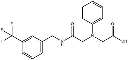 [(2-oxo-2-{[3-(trifluoromethyl)benzyl]amino}ethyl)(phenyl)amino]acetic acid 结构式