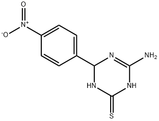 4-amino-6-(4-nitrophenyl)-1,6-dihydro-1,3,5-triazine-2-thiol 结构式