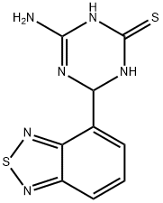 4-amino-6-(2,1,3-benzothiadiazol-4-yl)-1,6-dihydro-1,3,5-triazine-2-thiol 结构式