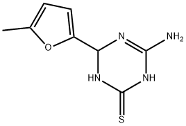 4-amino-6-(5-methyl-2-furyl)-1,6-dihydro-1,3,5-triazine-2-thiol 结构式