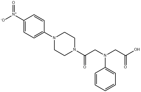 [{2-[4-(4-nitrophenyl)piperazin-1-yl]-2-oxoethyl}(phenyl)amino]acetic acid 结构式