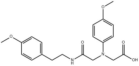 [(4-methoxyphenyl)(2-{[2-(4-methoxyphenyl)ethyl]amino}-2-oxoethyl)amino]acetic acid 结构式