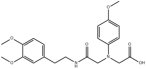 [(2-{[2-(3,4-dimethoxyphenyl)ethyl]amino}-2-oxoethyl)(4-methoxyphenyl)amino]acetic acid 结构式