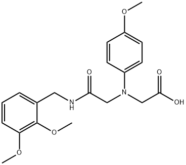 [{2-[(2,3-dimethoxybenzyl)amino]-2-oxoethyl}(4-methoxyphenyl)amino]acetic acid 结构式