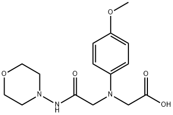 {(4-METHOXYPHENYL)[2-(MORPHOLIN-4-YLAMINO)-2-OXOETHYL]AMINO}ACETIC ACID 结构式