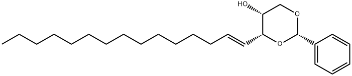 (2R,3R,4E)-1,3-O-BENZYLIDENE-4-OCTADECENE-1,2,3-TRIOL 结构式