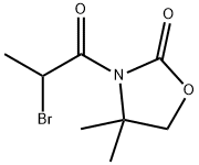 3-(2溴丙酰)-4,4-二甲基-1,3-恶唑烷-2-酮 结构式