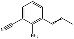 Benzonitrile,  2-amino-3-(1-propenyl)-  (9CI) 结构式