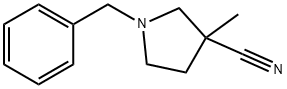 3-甲基-1-(苯甲基)-3-吡咯烷甲腈 结构式